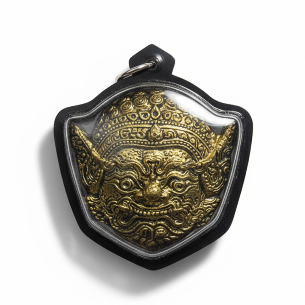 พระราหู ราหู จี้ราหู กรอบกันน้ำ 3 ชั้น ล๊อกเก็ตราหู ราหูอมจันทร์  จี้ห้อยคอ 4x4 ซม บูชาพระราหู