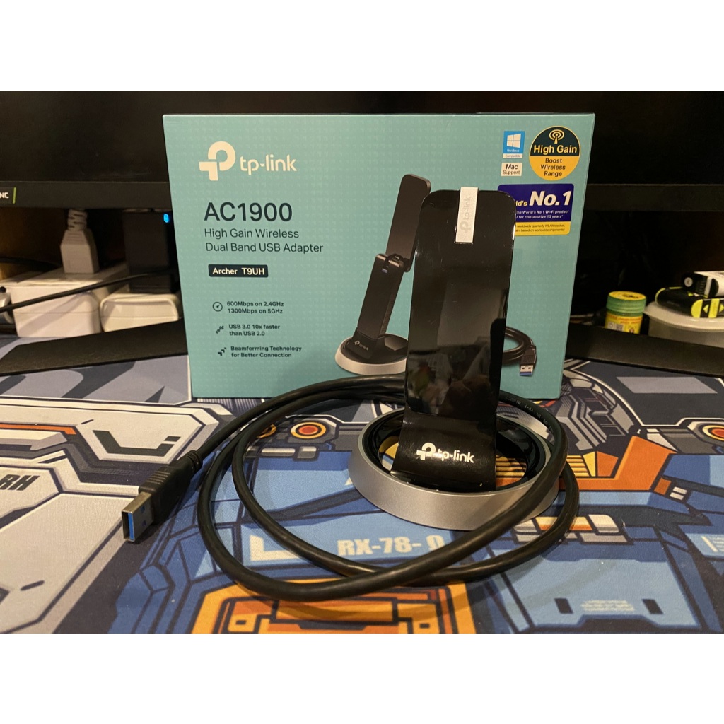 TP-LINK (Archer T9UH) AC1900 High Gain Wireless Dual Band USB Adapter 5GHz, 2.4GHz มือสอง ใช้งานปกติ
