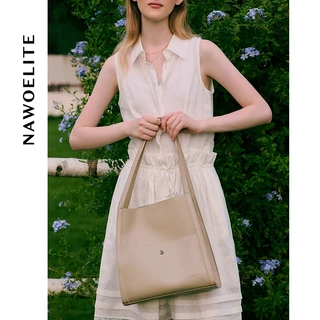 NAWOELITE Cube Bag กระเป๋าโท้ทขนาดใหญ่จุแล็ปท็อปได้ กระเป๋าสะพายไหล่ เรียบง่ายและทันสมัย กระเป๋า