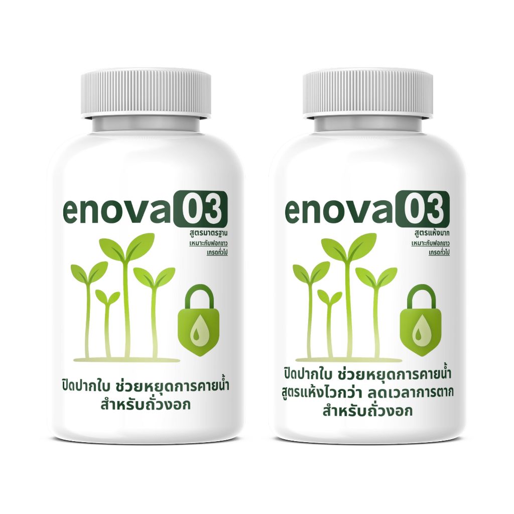 enova03 ปิดปากใบ ช่วยหยุดการคายน้ำหลังแพ็คส่งได้ยาวนาน เหมาะกับฟอกขาวเกรดทั่วไป สำหรับถั่วงอก