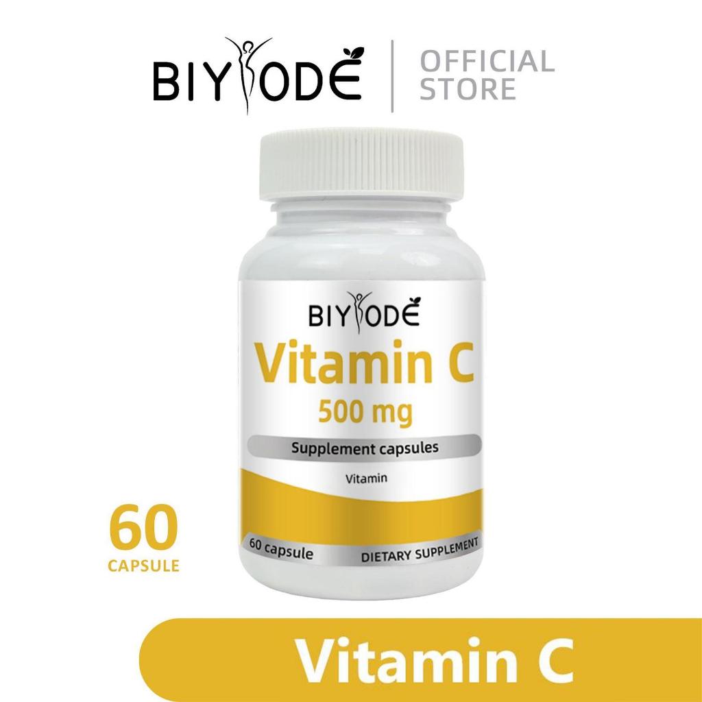 BIYODE Vitaimin C Capsule 500mg VC คอมวิตามิน ยาเสริมวิตามิน ความอยากอาหารแย่