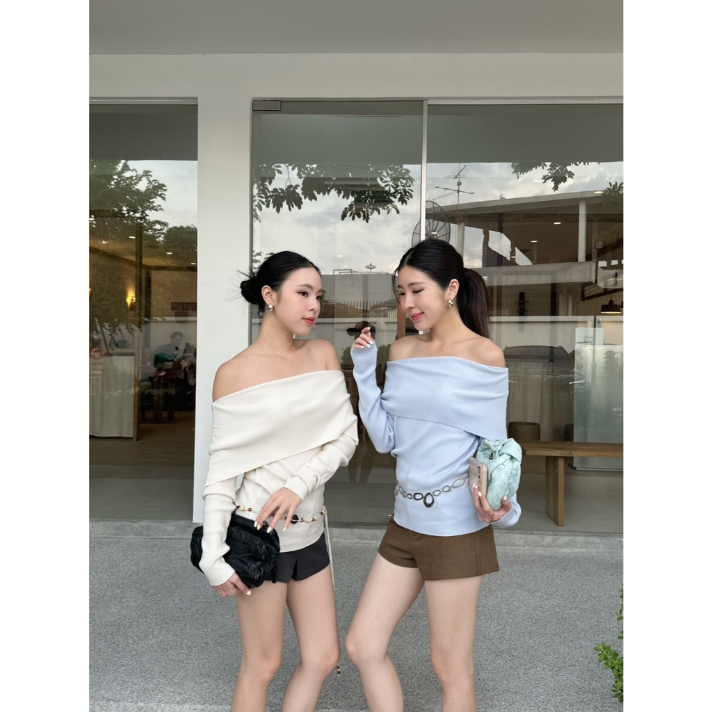 Alize off shoulder เสื้อไหมพรมที่เตรียมตอนรับ season AW กำลังจะมา