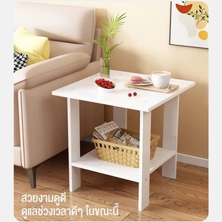 I&D โต๊ะกลางโซฟา โต๊ะวางของ ตู้ข้างเตียง 30/40/50cm ของแต่งบ้าน อเนกประสงค์ ขนาดเล็ก 2 ชั้น มี3สีให้เลือก