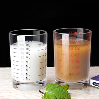 TIMECAFE แก้วตวง มีสเกลวัด ขนาด 90ml/120ml 3oz/4oz สีดำ สีแดง