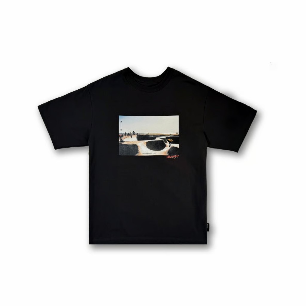 LUDITT SKATE PARK T-SHIRT / BLACK <L-25-162>