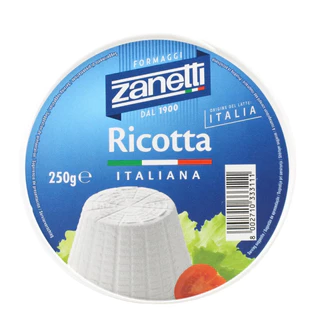 🧀 Zanetti Ricotta Cheese 250g | ริคอตต้าชีสนำเข้าจากอิตาลี เนื้อนุ่มละมุน