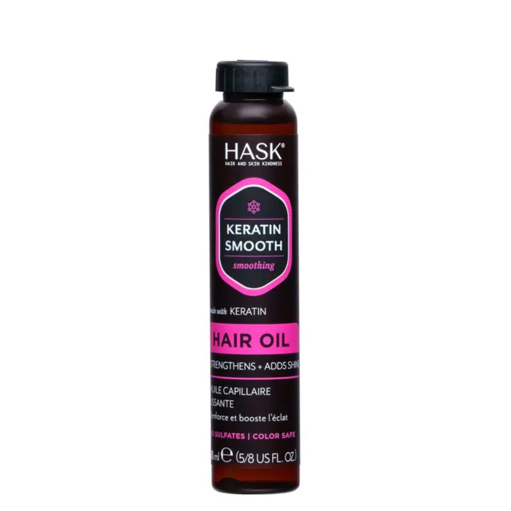 HASK   Hair Oil /organ oil /keratin oil ซึ่งเป็นน้ำมันบำรุงผมที่ช่วยให้ผมนุ่มลื่น