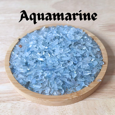 หิน Aquamarine Chip 3–5 มม. 💙 อความารีนเกล็ดหินแท้ธรรมชาติ เสริมความสงบและโชคลาภ เหมาะสำหรับงาน DIY