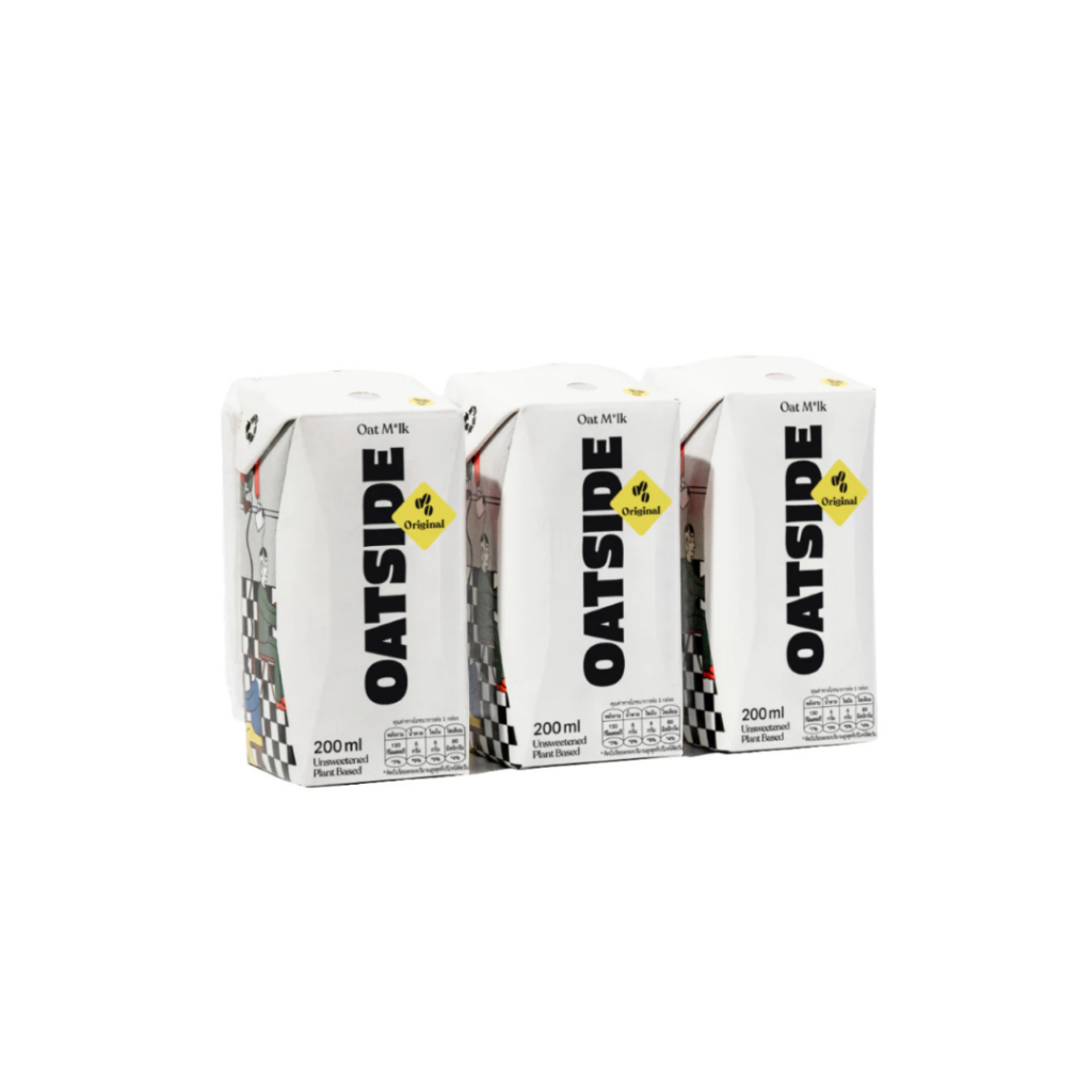 นมโอ๊ต OATSIDE Original Oat Milk ปราศจากคอเลสเตอรอล 1 แพ็ค 3 กล่อง น้ำหนัก 200 ml BBF.28/10/25