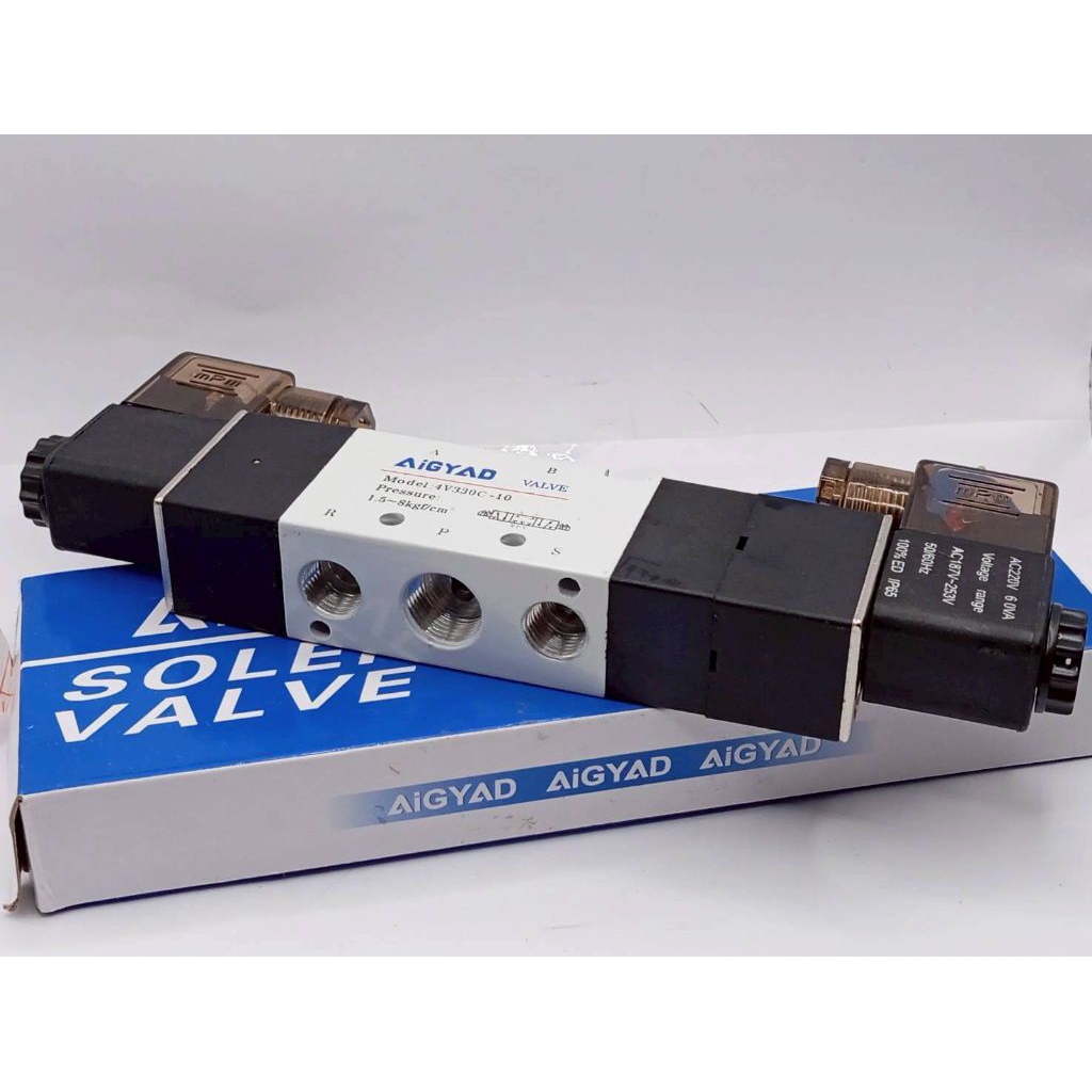 ใหม่ 4v330C-10. 12-24-220v โซลินอยด์วาล์วปิดกลางคู่แบบนําร่องภายใน 5/3 ทาง (Port 3/8″ ร้านในกทมส่งของทุกวัน ราคา ถูกที่สุด ดีลบีเคเค แกลเลอรีภาพที่ 2