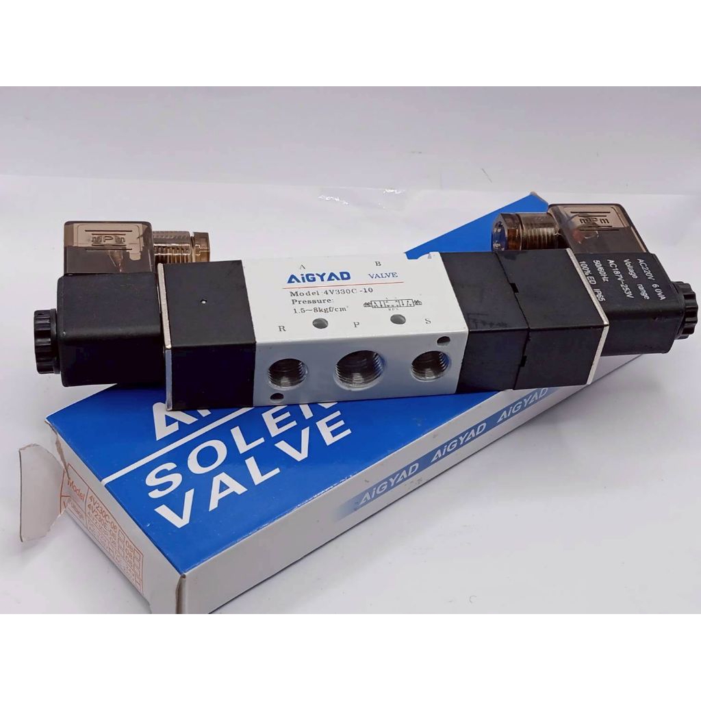 ใหม่ 4v330C-10. 12-24-220v โซลินอยด์วาล์วปิดกลางคู่แบบนําร่องภายใน 5/3 ทาง (Port 3/8″ ร้านในกทมส่งของทุกวัน ราคา ถูกที่สุด ดีลบีเคเค แกลเลอรีภาพที่ 7