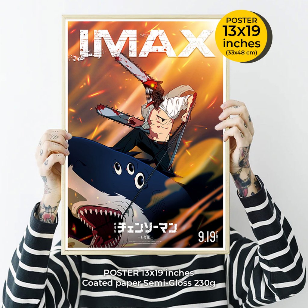 Chainsaw Man Poster Manga series チェンソーマン โปสเตอร์มนุษย์เลื่อยยนต์ หรือ เชนซอว์แมน ภาพขนาด 13X19 นิ้ว