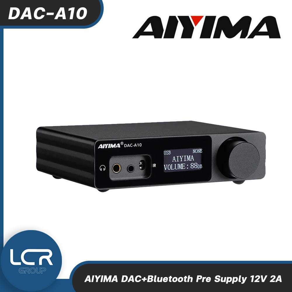 AIYIMA DAC+Bluetooth Pre DAC-A10+Supply 12V 2A กำลังขับ 360mW / 32 โอห์ม Frequency 20Hz – 20kHz