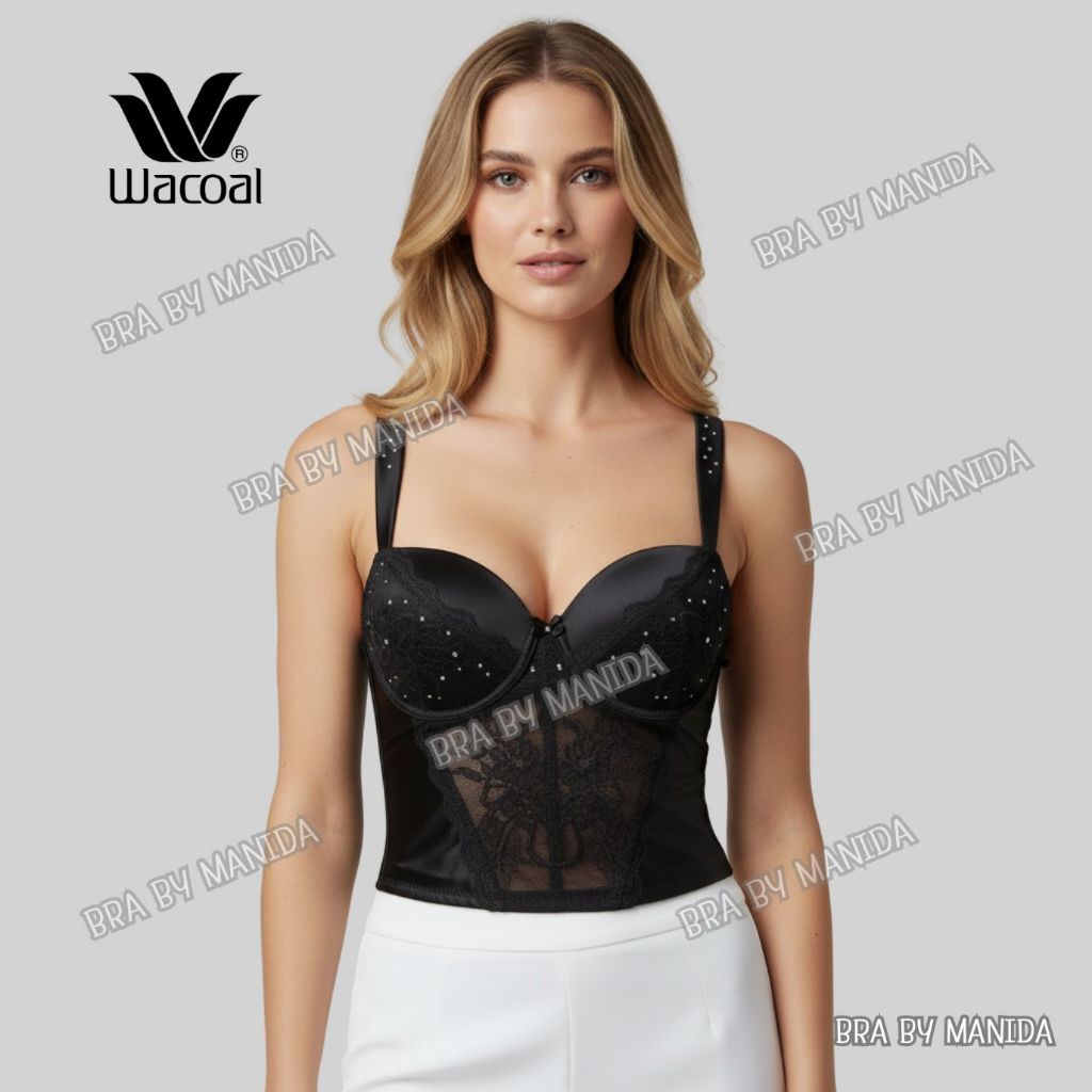 Wacoal - WD7619 เสื้อชั้นในตัวยาว มีโครง. ฟองบาง กระชับ ราคาเต็ม 1900 บาท