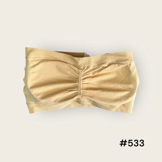 #533#เกาะอกเนื้อผ้าทอ มีฟองน้ำสามารถถอดออกได้ แบบสวม