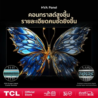 TCL ทีวี 43 นิ้ว 4K QLED Colorful Google TV รุ่น 43T6C/P7K/T6D HVA Panel,Dolby Vision &Atmos &DTS X &HDR 10+