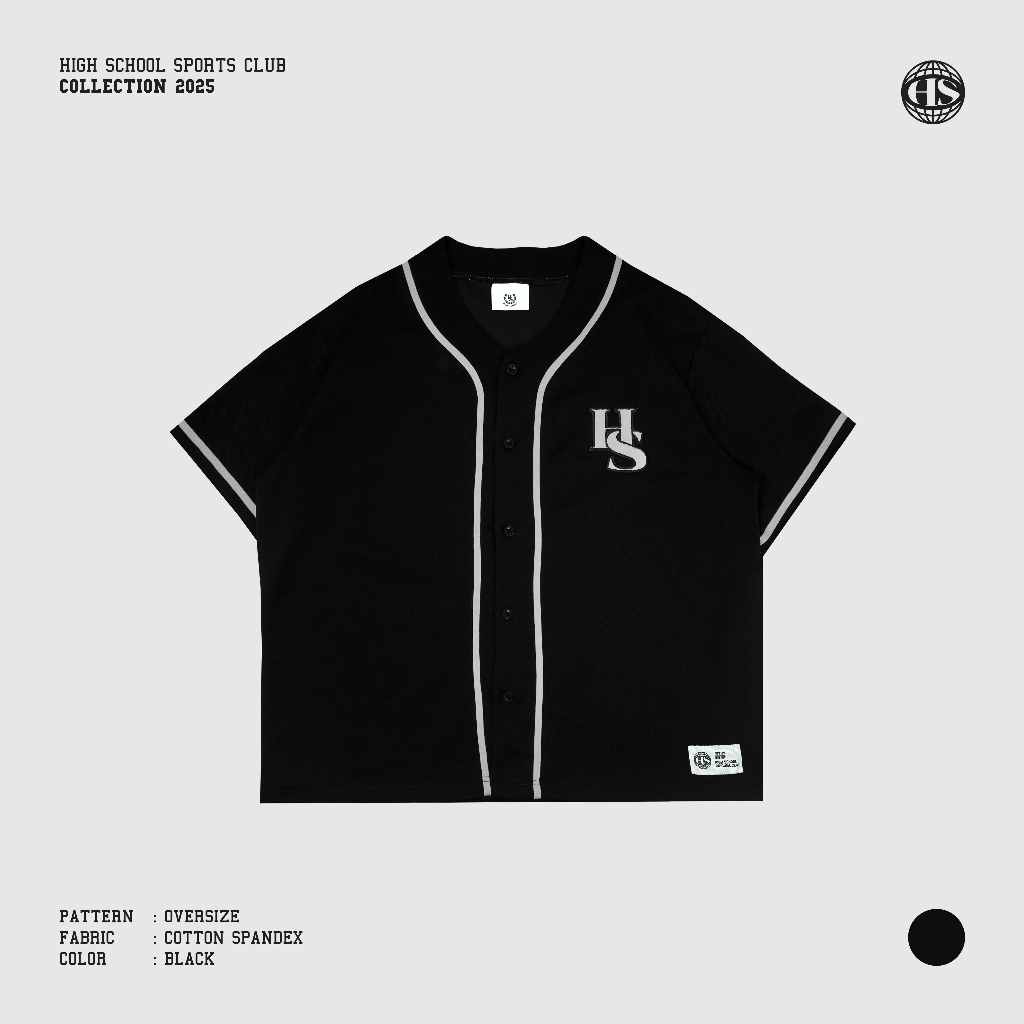 Highschool Sports Collection 2025 Oversize Basic baseball - เสื้อเบสบอลเบสิคโอเวอร์ไซส์ - OTB24568