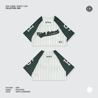 Highschool Sports Collection 2025 crop stipe baseball เสื้อเบสบอลครอป ลายทาง - OTG24567