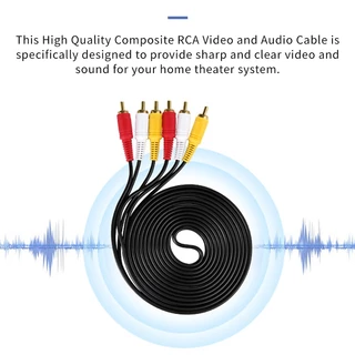 สายRCA สาย AV เข้า 3 ออก 3 สายสัญญาญเสียง RCA AV Audio 3.5mm ขนาด 1.5เมตร สำหรับกล่องดิจิตอลเข้าTV / DVD