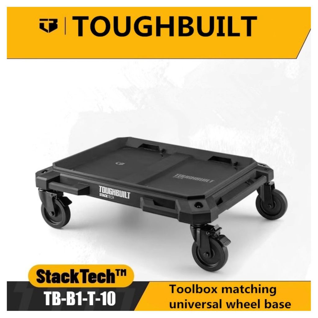 TOUGHBUILT TB-B1-T-10 ฐานล้อเลื่อน STACKTECH™ Flat Cart รถเข็นเครื่องมืออเนกประสงค์ รับน้ำหนัก 136 กก.