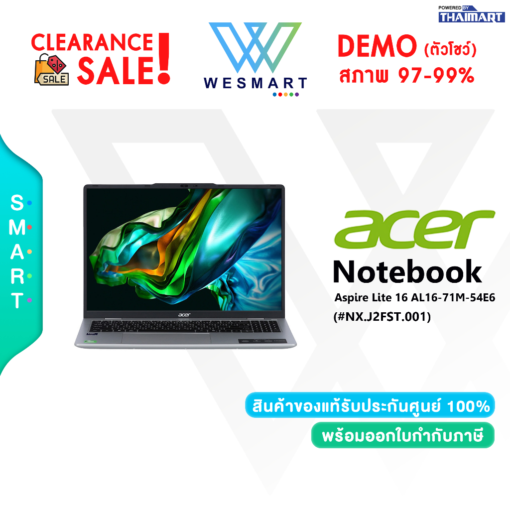 (Clearance0%) Acer Aspire Lite AL16-71M-54E6(NX.J2FST.001) : Ultra 5 125H/16GB/512GB/Warranty 1 Year