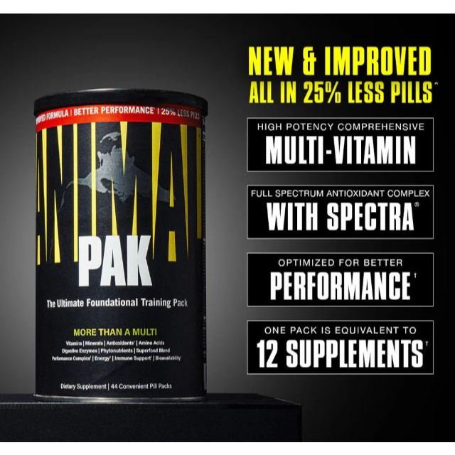 Animal Pak - Convenient All-in-One Vitamin & Supplement Pack- 30 และ44 Pack