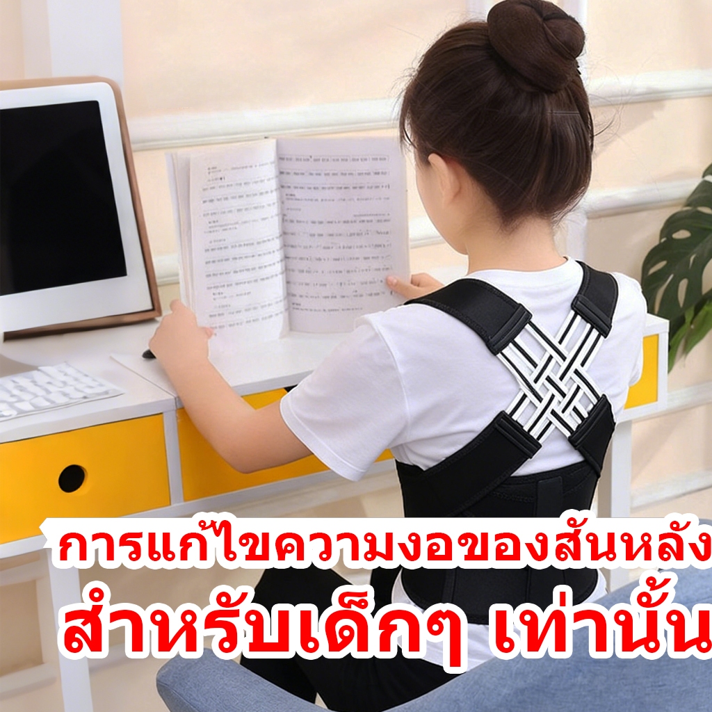 วัยรุ่นดัดท่าที เกราะพยุงหลังเด็ก ใส่ใต้เสื้อพักผ่อน ปรับหลังค่อม ไหล่ห่อ ดีไซน์ระบายอากาศ ใส่สบายดัดท่าที ดัดหลังค่อม
