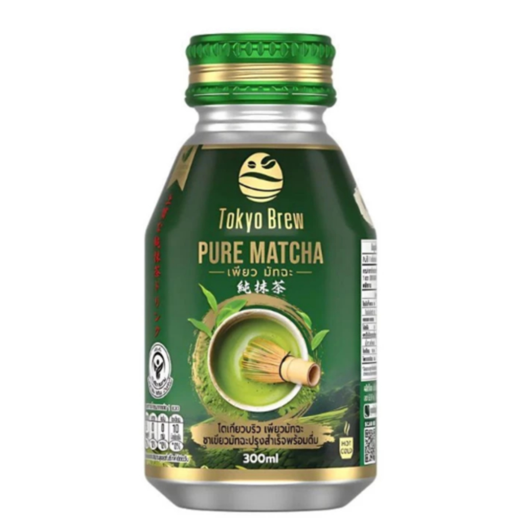 Tokyo Brew Pure Matcha 300ml โตเกียวบริว เพียวมัทฉะ ชาเขียวมัทฉะปรุงสำเร็จพร้อมดื่ม อาหาร เครื่องดื่