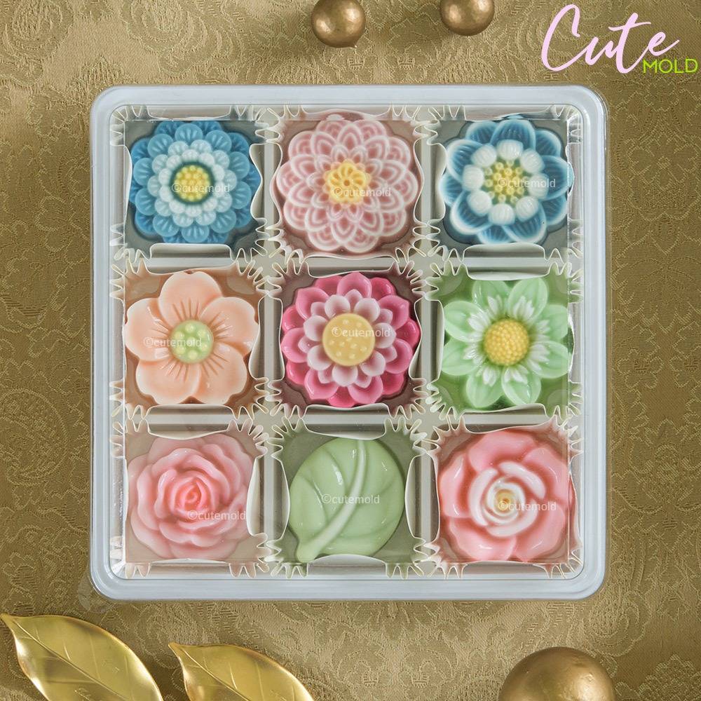 12ชิ้น(โหล) 5ซมพิมพ์ซิลิโคน พิมพ์วุ้น  รักแรกพบ บัวกมล บัวชมพู เฟื้องฟ้า กุหลาบเวียงพิงค์ วาสนา กุหลาบหนู ท้อ (เลือกแบบ)