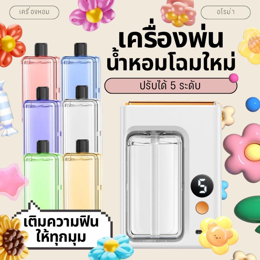 (โฉมใหม่) V.2 เครื่องพ่นน้ำหอมอัตโนมัติ ชาร์จ USB ฟอกอากาศในห้อง น้ำหอมปรับอากาศ เครื่องฟอกอากาศ