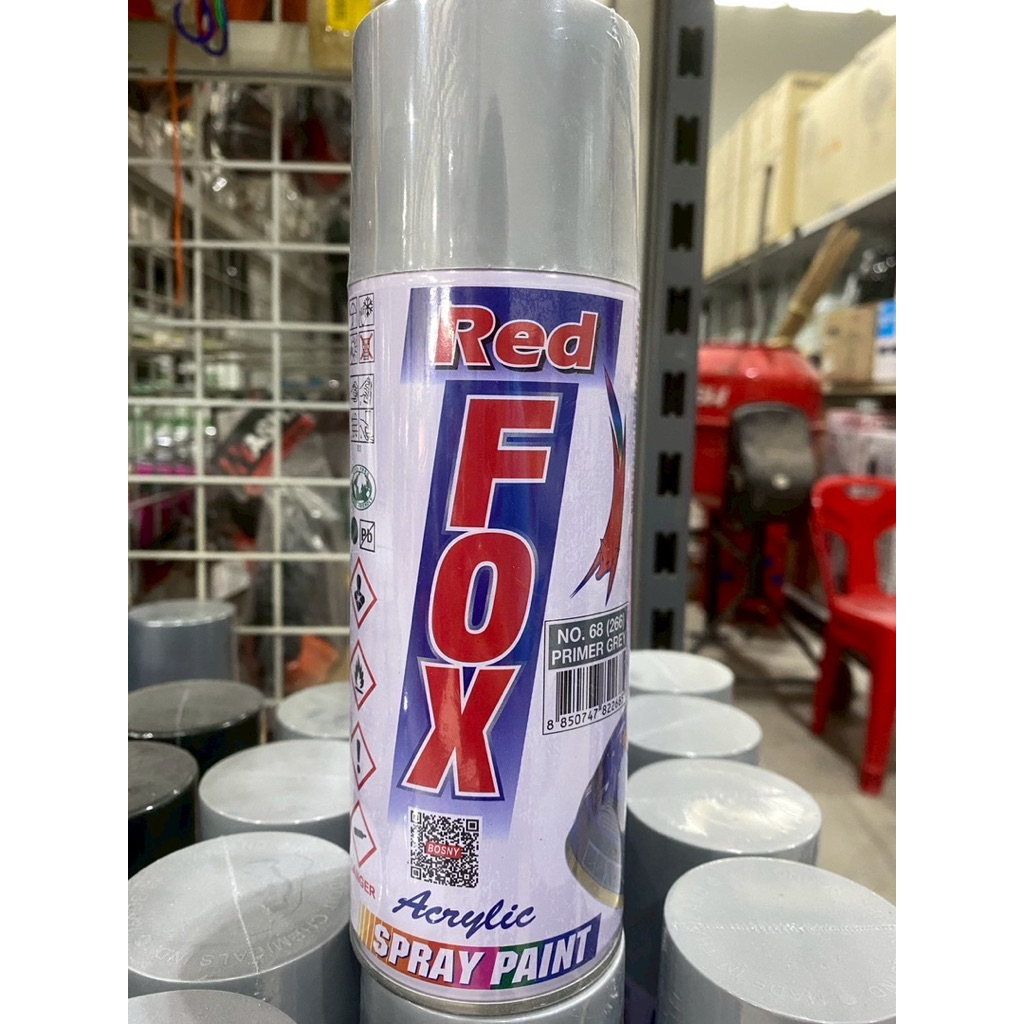 สีสเปรย์REDFOX68เทาอ่อน400CC