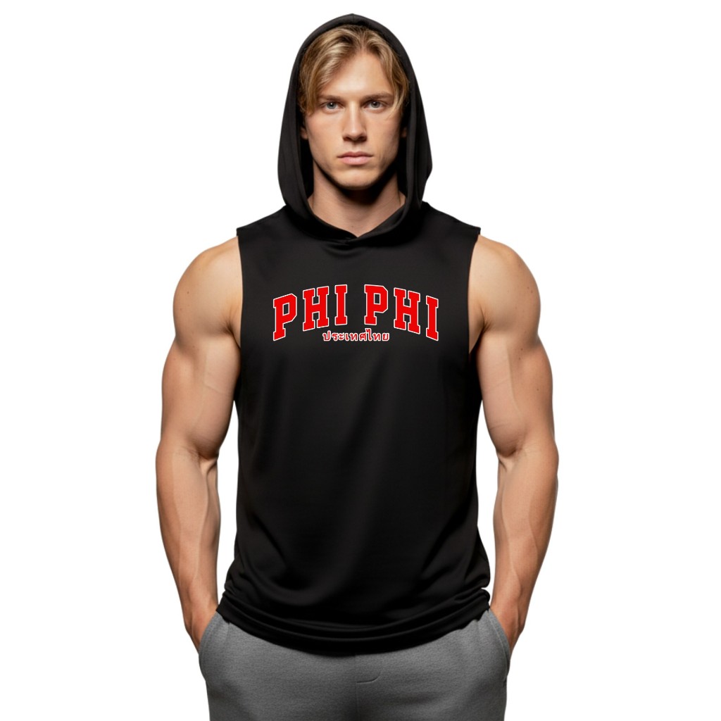 PHI PHI เสื้อฮู้ดแขนกุด Sleeveless Hoodies