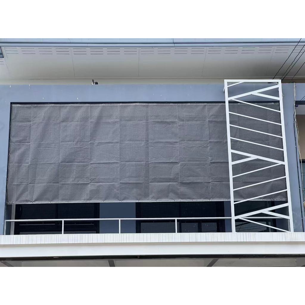 ผ้าใบ กันแดด กันฝุ่น แมชชีท 270 กรัม Mesh sheet แถมฟรีเชือกผูก16เส้น