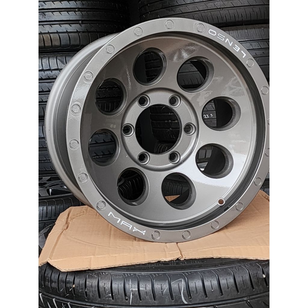 ราคาชุดล่ะ (5วงรวมล้ออะไหล่) ล้อแท้ Lenso Max1  ขอบ 166รู 139.7 กว้าง 9 ET 0 สีใหม่