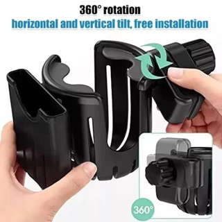 HEXMA 2 in 1 ที่ใส่ขวดน้ำ ที่วางแก้วน้ำมอเตอร์ไซด์ ที่ใส่แก้วน้ำ ที่ วางขวดน้ำ สำหรับติดจักรยานและมอเตอร์ไซค ที่วางแก้ว
