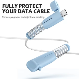 ตัวป้องกันสายข้อมูลAndroid/IP Type C/USB Charger Cable Protector USB to Type C ปลั๊กสายเคเบิล Anti Fracture ฝาครอบซิลิโค