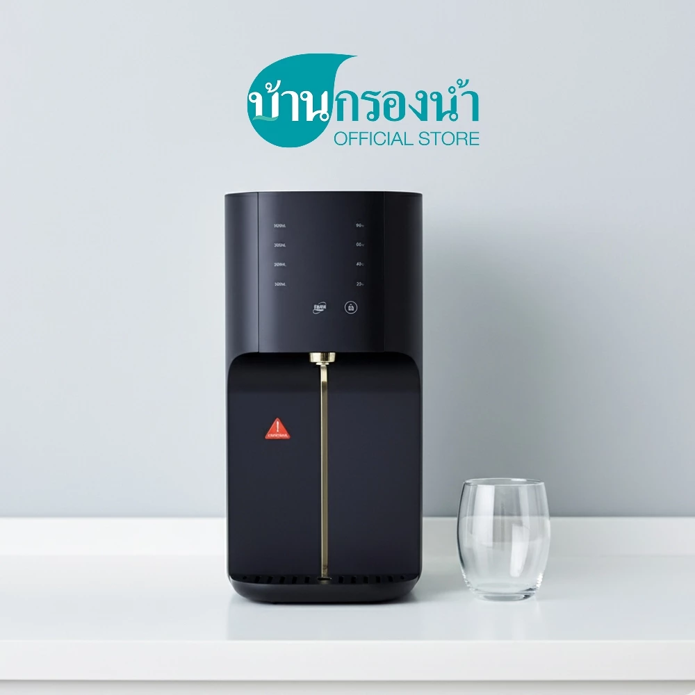 PURE เครื่องกรองน้ำดื่ม ONSEN RO-UV (BLACK) ไม่ต้องติดตั้ง มีระบบทำน้ำร้อน