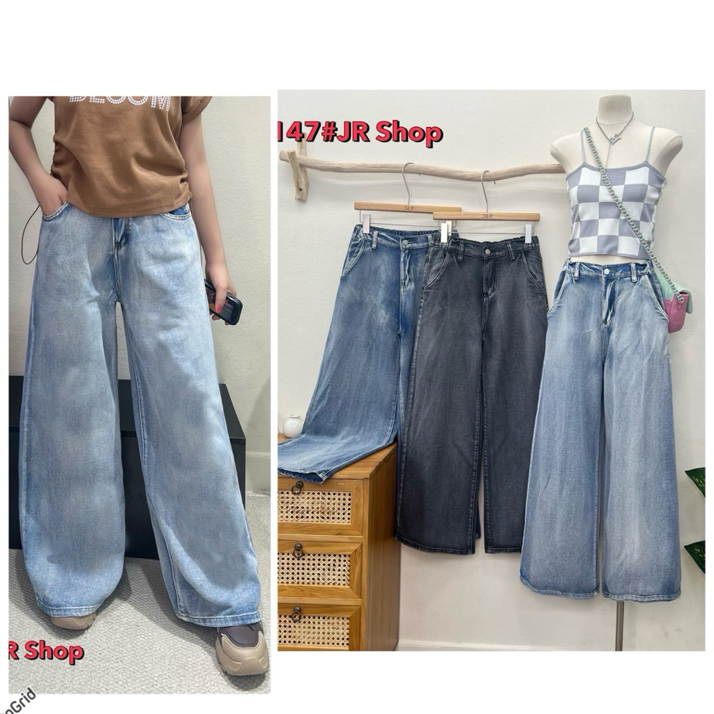 กางเกงยีนส์แฟชั่นทรงขากระบอก ป้าย JR Fashion มีกระเป๋า2ข้าง งานดี เย็บเรียบร้อย