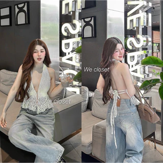 “Lace Muse Halter Top” – เสื้อคล้องคอลูกไม้สุดเซ็กซี่ ลุควินเทจหวานปนแซ่บ