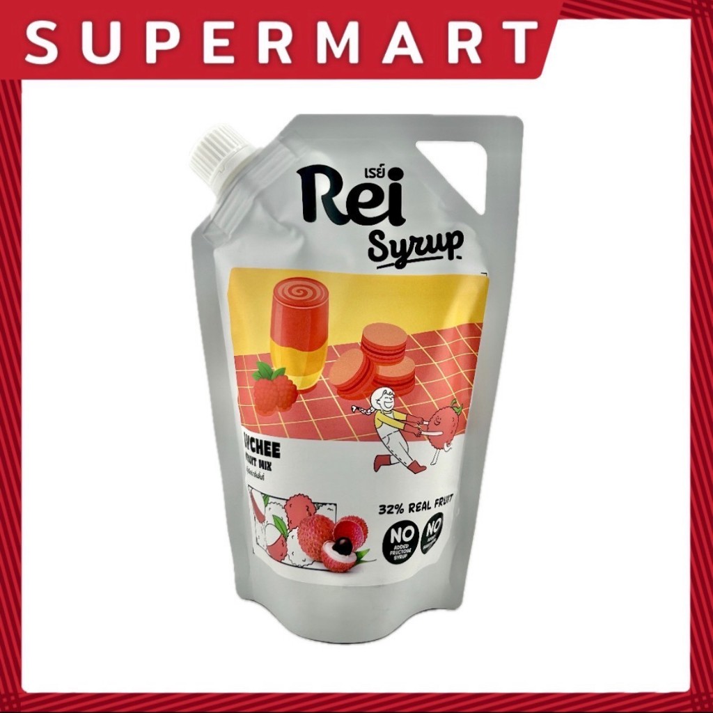 SUPERMART Rei Lychee Syrup  ขนาด 450 มล. #1108698