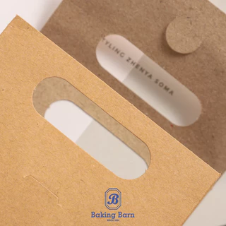 Baking barn (10 ชิ้น/แพ็ค) ถุงของขวัญ ถุงกระดาษคราฟท์ มีหน้าต่าง gift bag