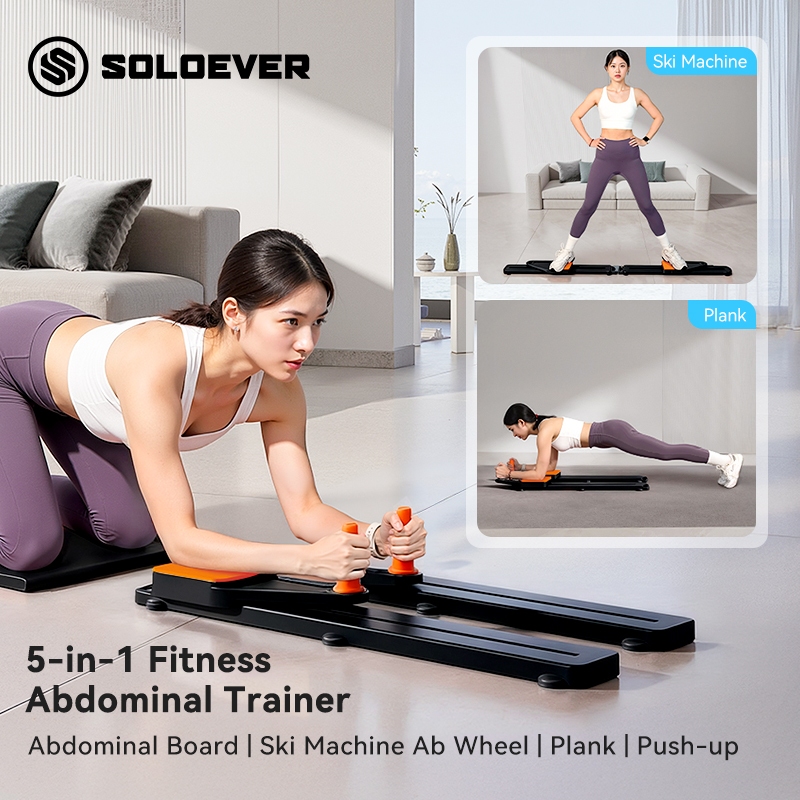 SOLOEVER 5-in-1 FitnessAbdominal Trainer เครื่องสกี  ฝึกกล้ามเนื้ออุ้งเชิงกรานที