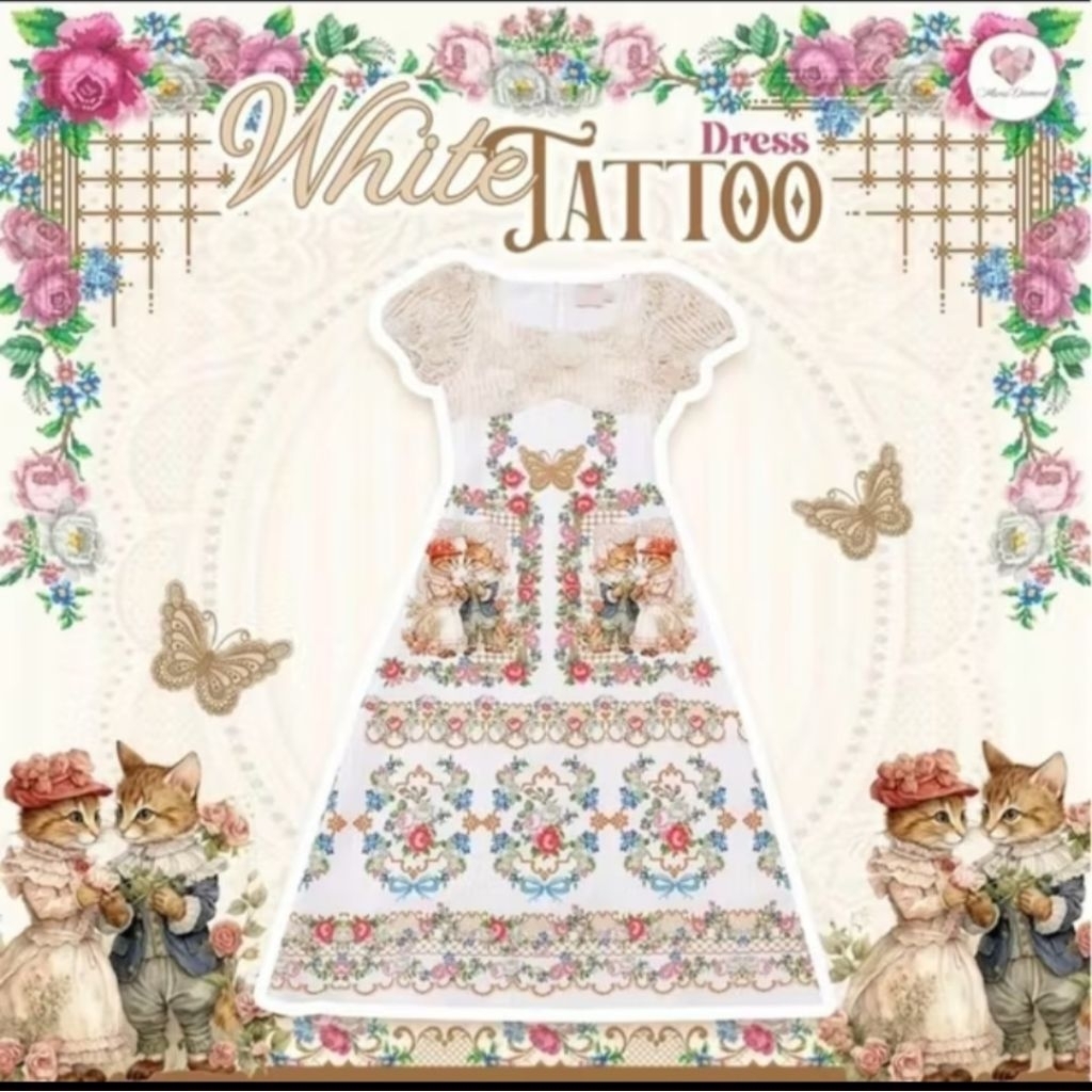 maria dimond มือ2 🤍white tattoo dress🤍sizeL