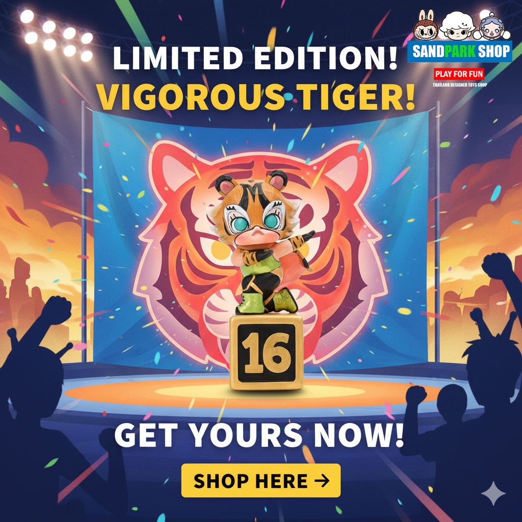 🔥พร้อมส่ง🔥 🐯 POPMART : MOLLY 16th Anniversary The Vigorous Tiger Green ver.🎃ความสูง 20-23 cm -📣19th 