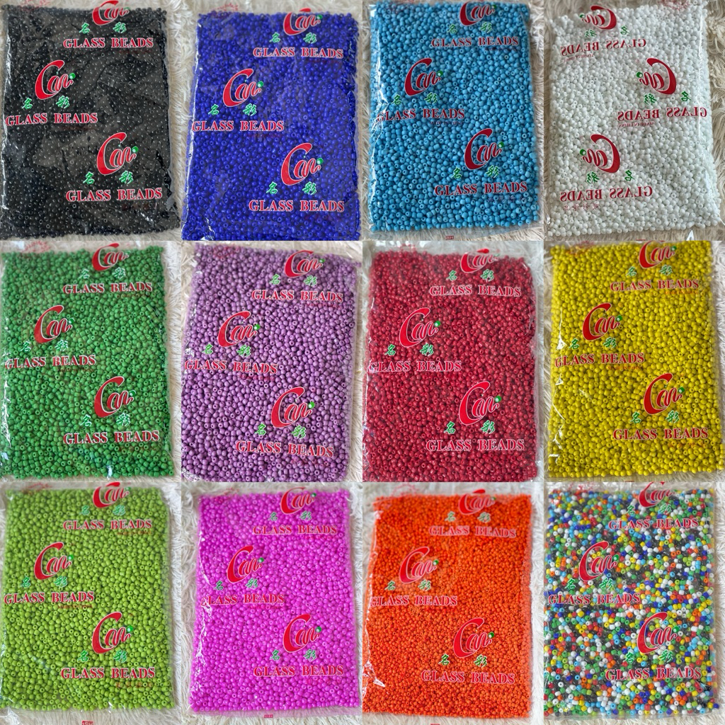 ลูกปัดเม็ดทราย ขนาด 3-4 มิล 450 กรัม ( พร้อมส่ง )