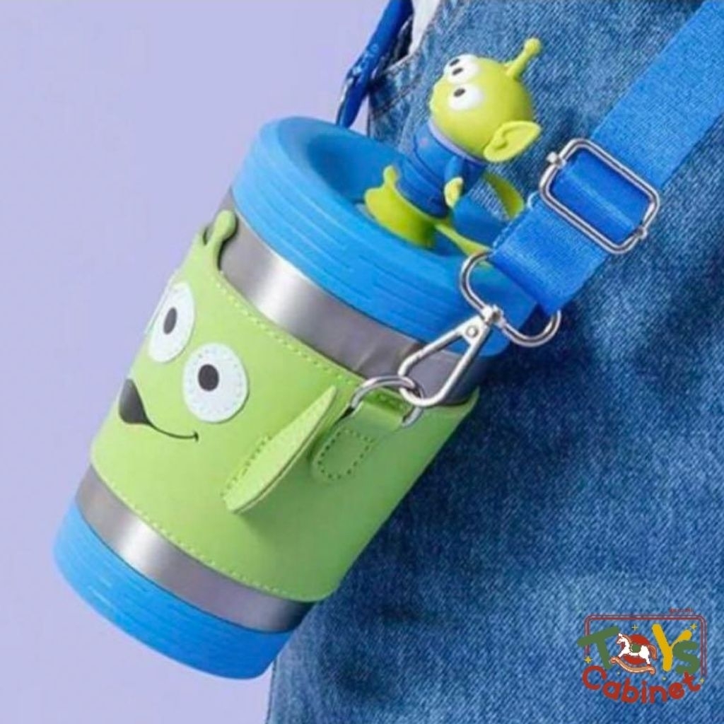 ● สินค้า Shop Clearance ● Miniso Alien Green man Water Bottle Cup Toy Story กระติกน้ำสแตนเลสเก็บความร้อน-เย็น 400 ML. - รูปที่ 7
