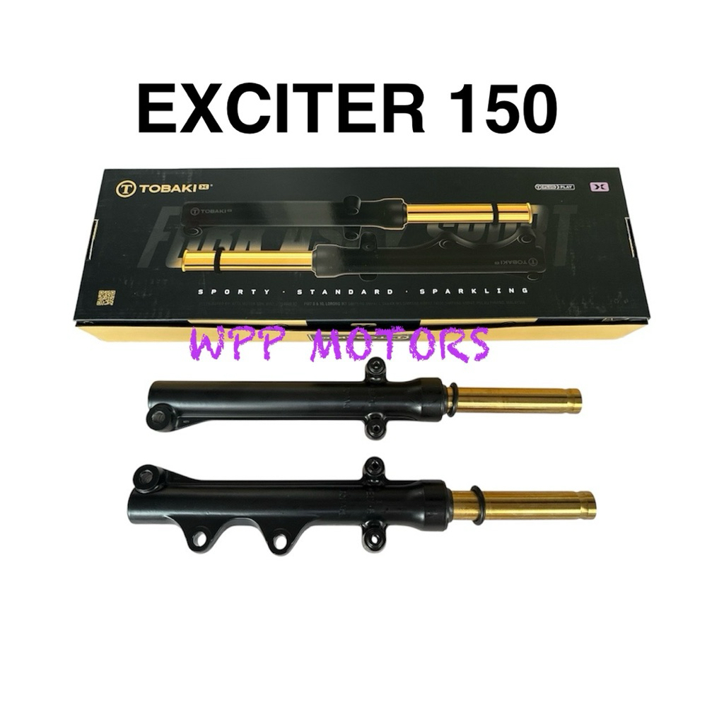 ชุดโช้คอัพหน้า Yamaha Exciter150 โช้คอัพหน้าแบบท่อสีทอง TOBAKI