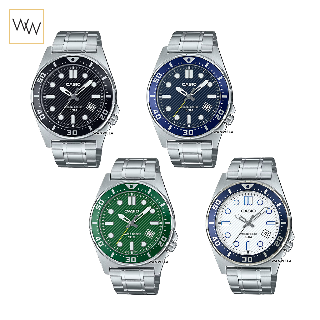 ของแท้ นาฬิกาข้อมือ Casio ผู้ชาย รุ่น MTD-135D สายสแตนเลส