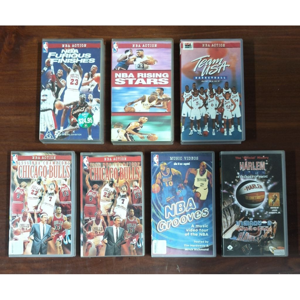 (เหมา7ม้วน) ม้วน Video ลิขสิทธิ์ แท้ Basketball NBA, Chicago Bulls, Harlem.สำหรับนักสะสม