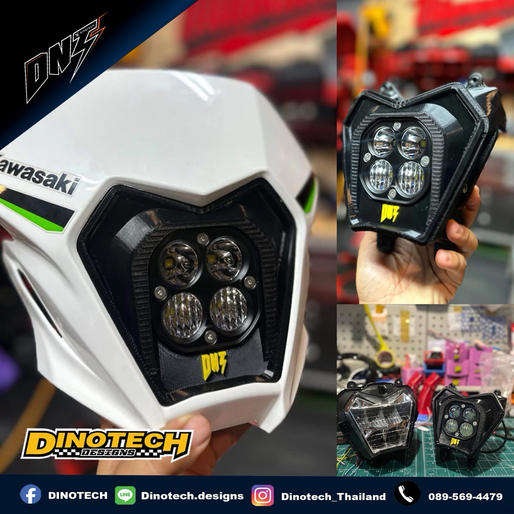 ชุดไฟหน้าLED DINOTECH    สำหรับ Kawasaki Klx230 2022-2024